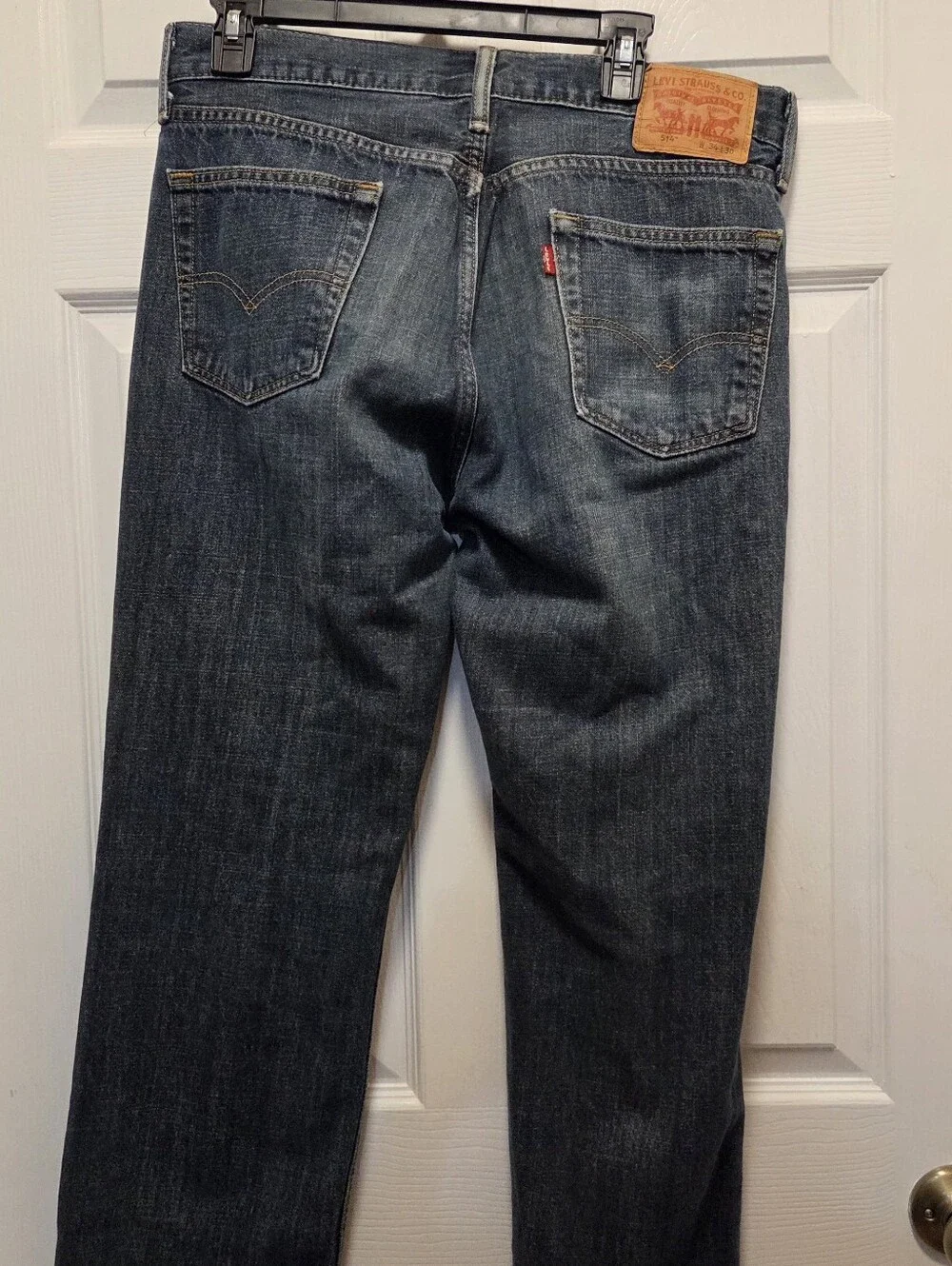 Levi's 514 Straight Leg Mens Jeans Size 34x30 Dark Indigo Denim